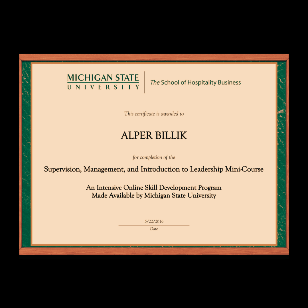 Hospitality Leadership — Michigan State